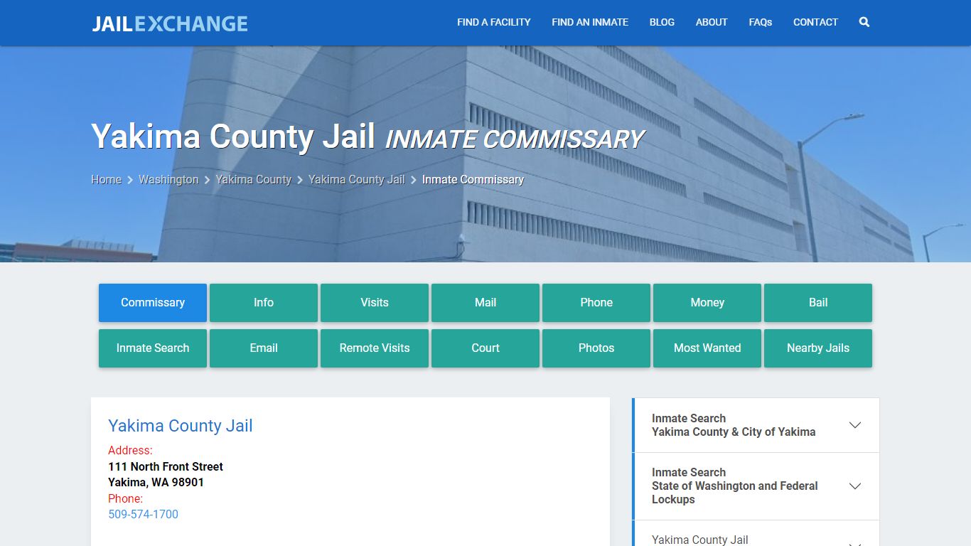 Inmate Commissary, Care Packs - Yakima County Jail, WA